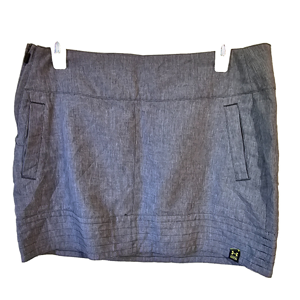 Under Armour Skort Women Gray Athletic Golf Skirt Shorts Stretch Size 10